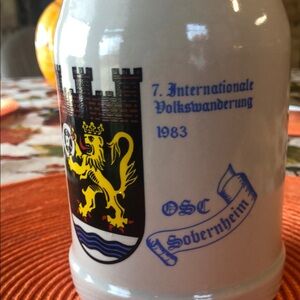 Vintage 1983 Beer Stein with Lion Crest
